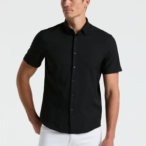 Perry Ellis Men's Resort Style Black Short Sleeve Shirt NEW size XL Casual Wear